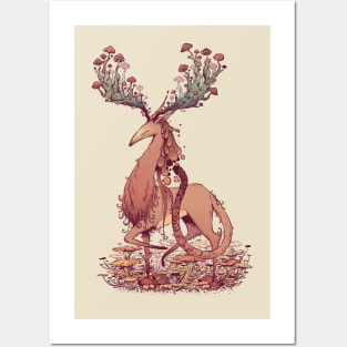 Mushroom Stag Posters and Art